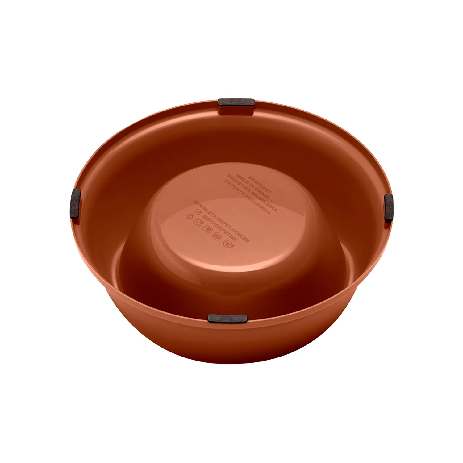 Comedouro Bowl Antiderrapante Stark Pet Cobre