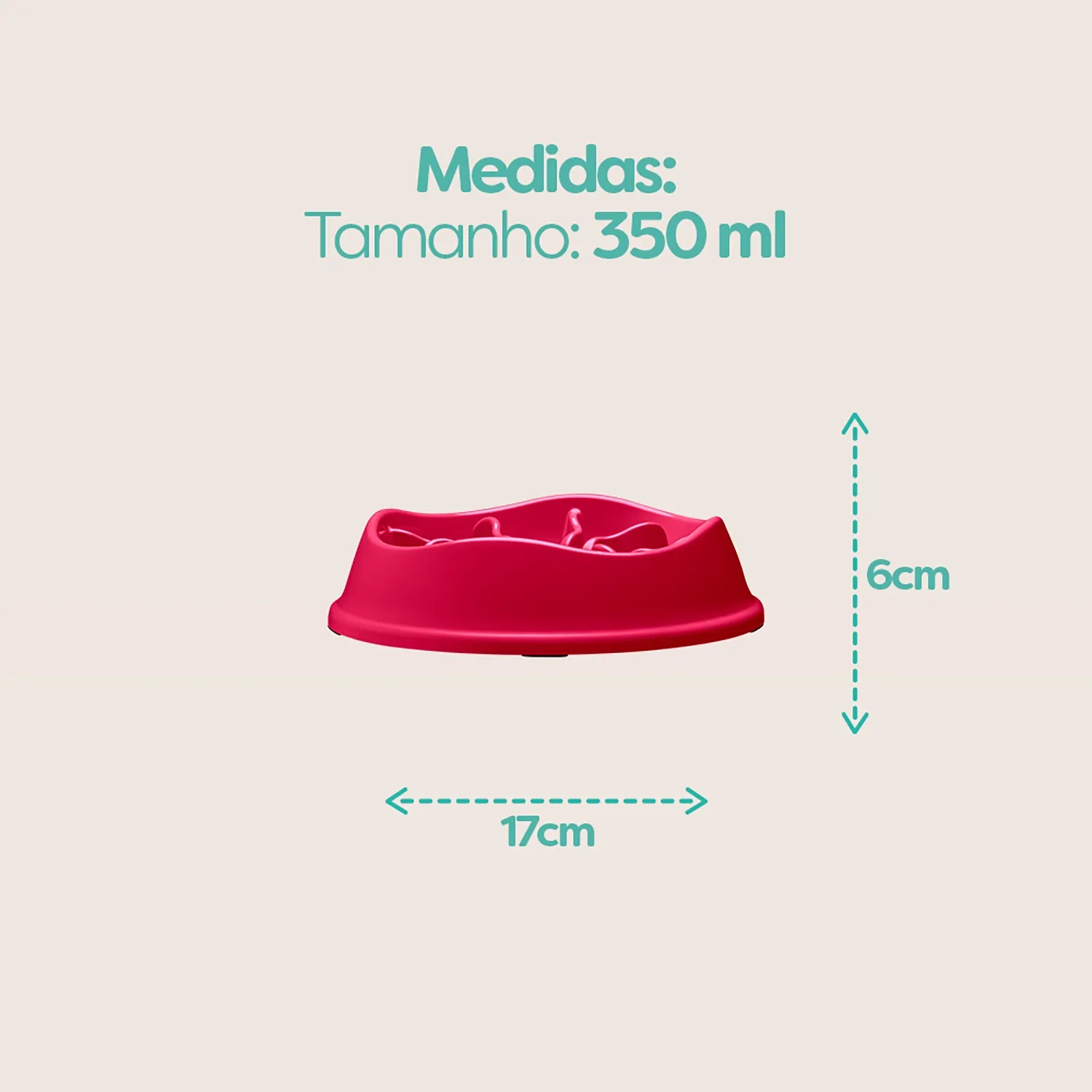 Comedouro Lento com Labirinto Stark Pet Magenta