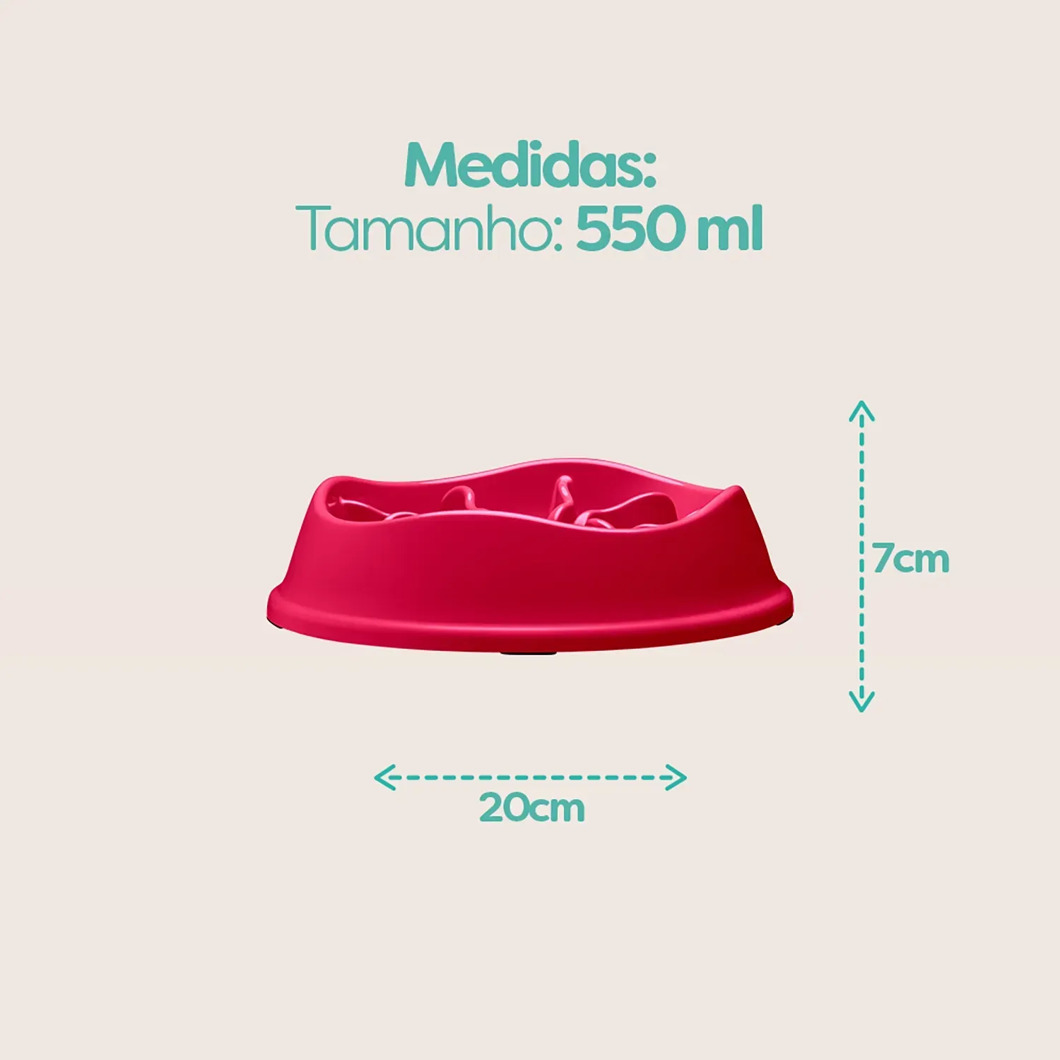 Medidas-do-Comedouro-Lento-com-Labirinto-Stark-Pet-Magenta-de-550ml
