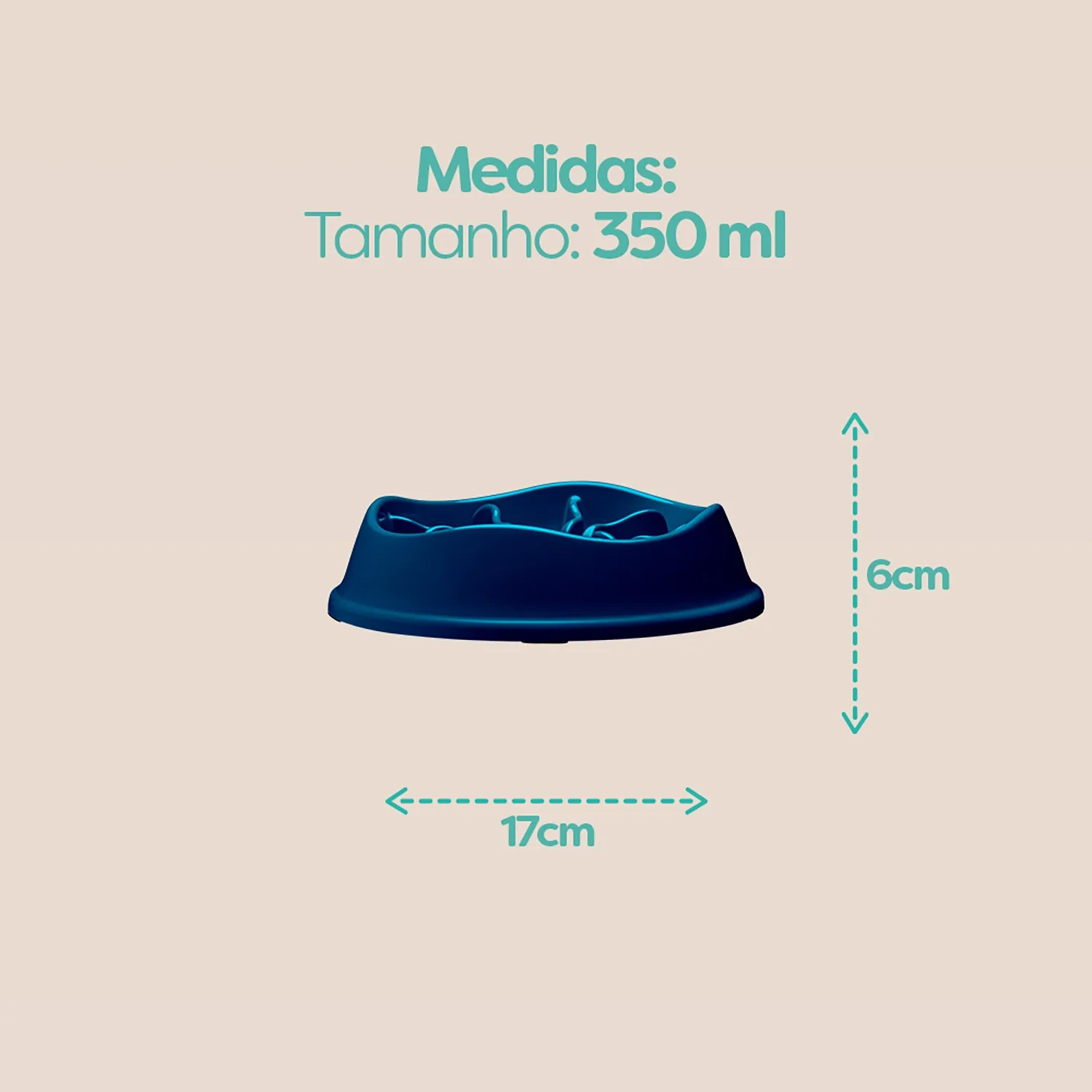 Comedouro Lento com Labirinto Stark Pet Azul Comedouro Lento com Labirinto Stark Pet Azul