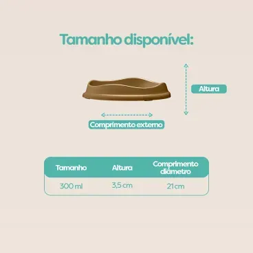 Tamanho-disponivel-do-Comedouro-Raso-para-Gatos-Stark-Pet-Bege