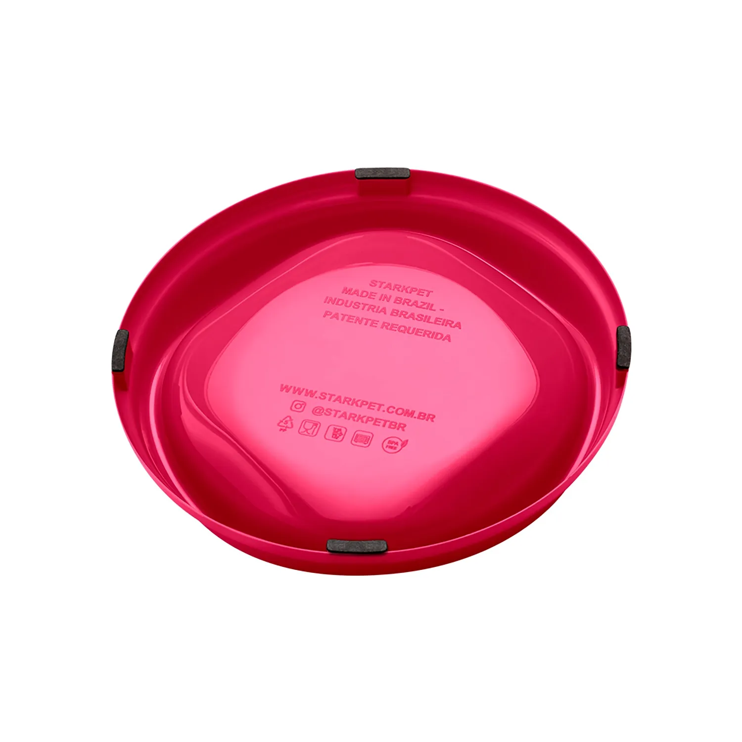 Parte-de-baixo-do-Comedouro-Raso-para-Gatos-Stark-Pet-Magenta