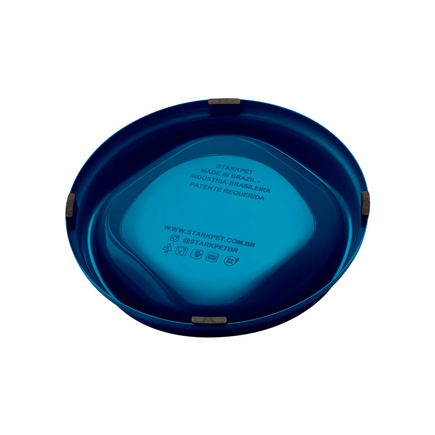 Comedouro Raso para Gatos Stark Pet Azul