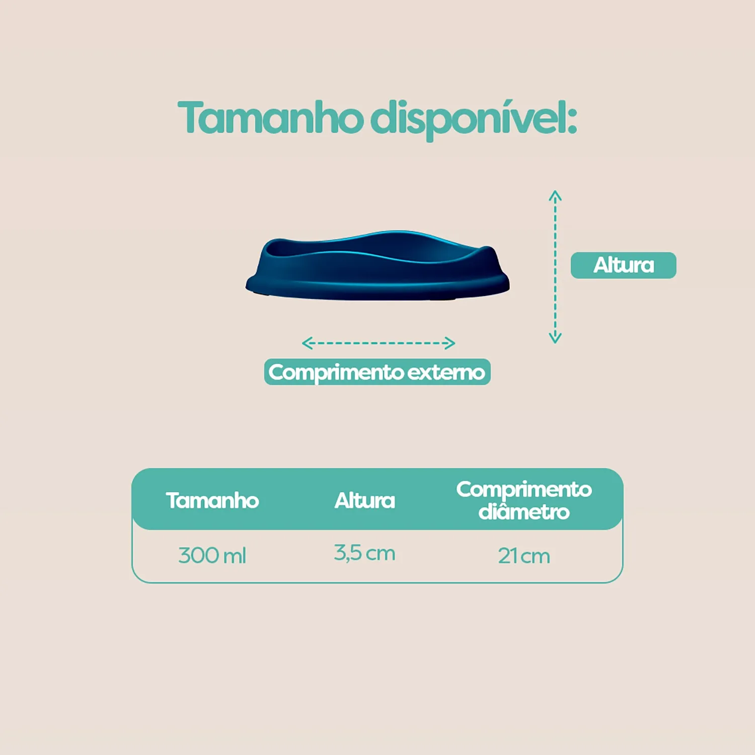 Tamanho-disponivel-do-Comedouro-Raso-para-Gatos-Stark-Pet-Azul