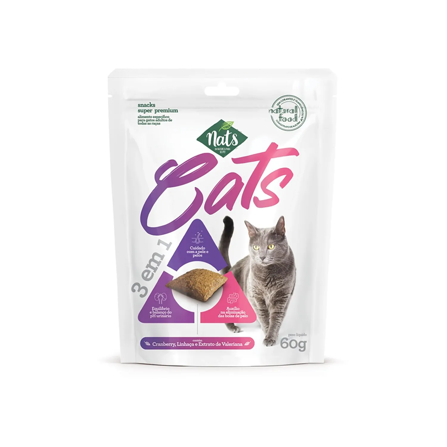 Petisco Super Premium Cats 3 em 1 Nats