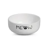 Comedouro Porcelana Meow Médio Branco