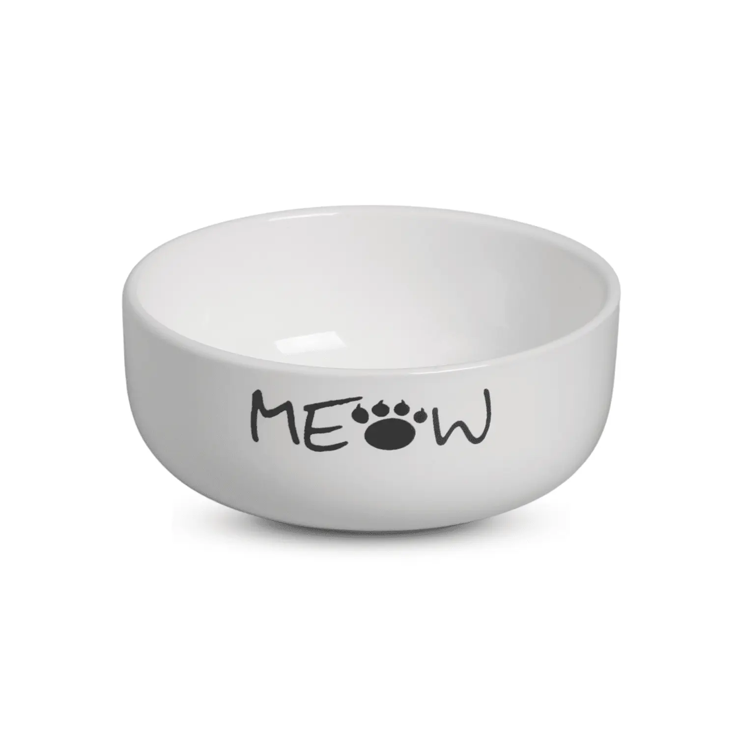 Comedouro Porcelana Meow Médio Branco