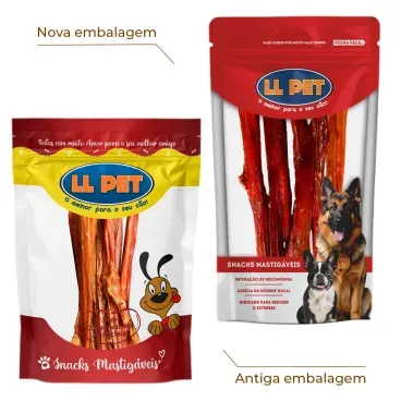 2-Petisco Palito Bovino para Caes LL Pet 5 unidades