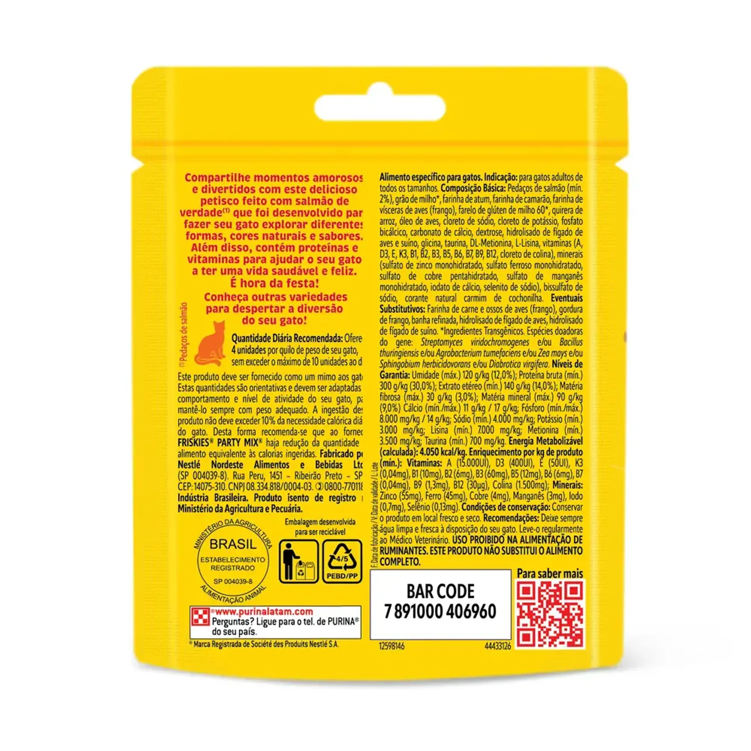 3-Petisco Friskies Party Mix Salmao 40g