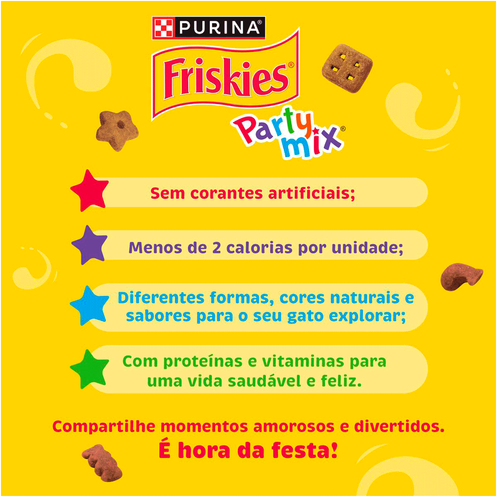 Petisco Friskies Party Mix Salmão