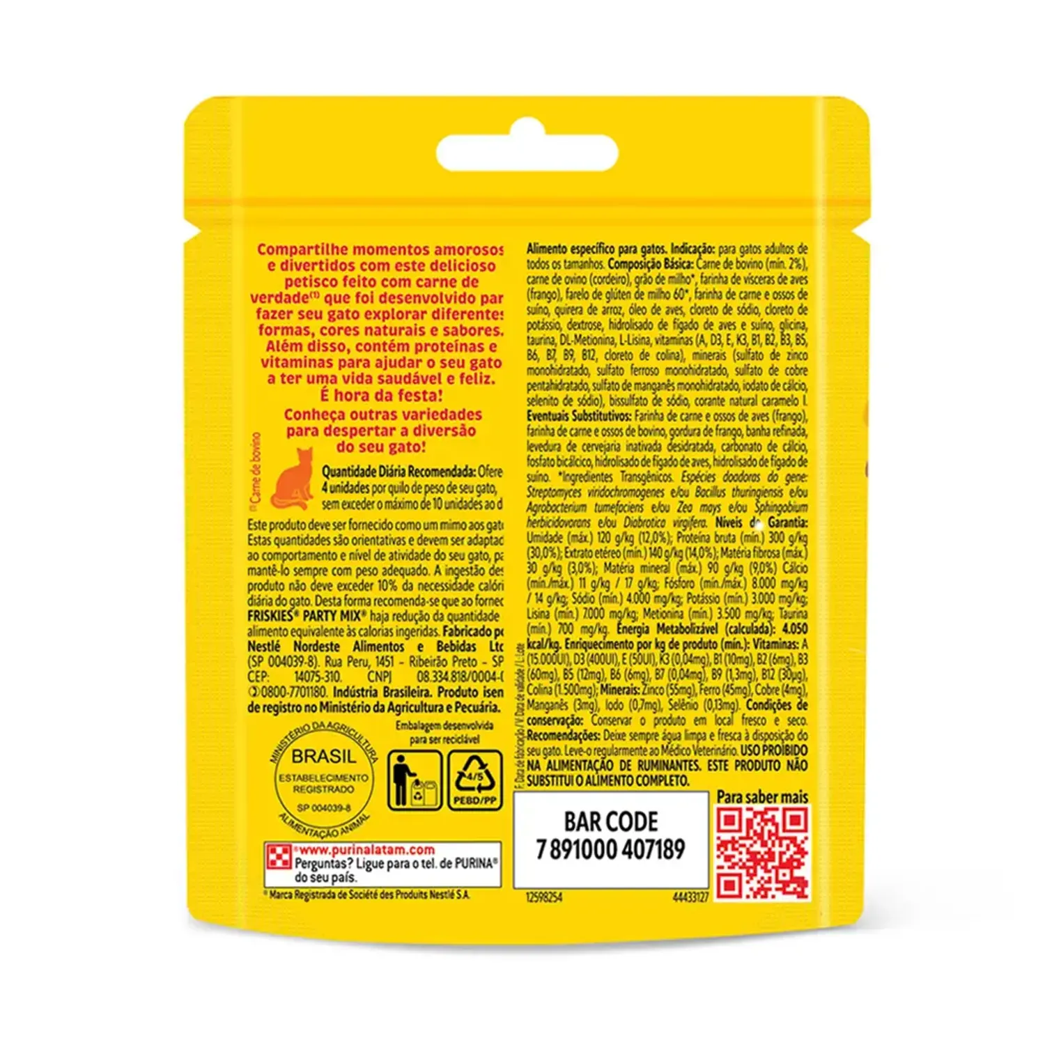 3-Petisco Friskies Party Mix Carne 40g