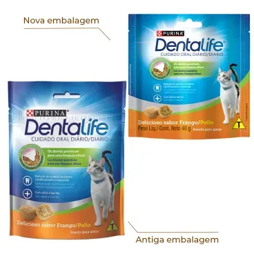 2-Petisco DentaLife Gatos Adultos 40g