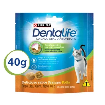 3-Petisco DentaLife Gatos Adultos 40g
