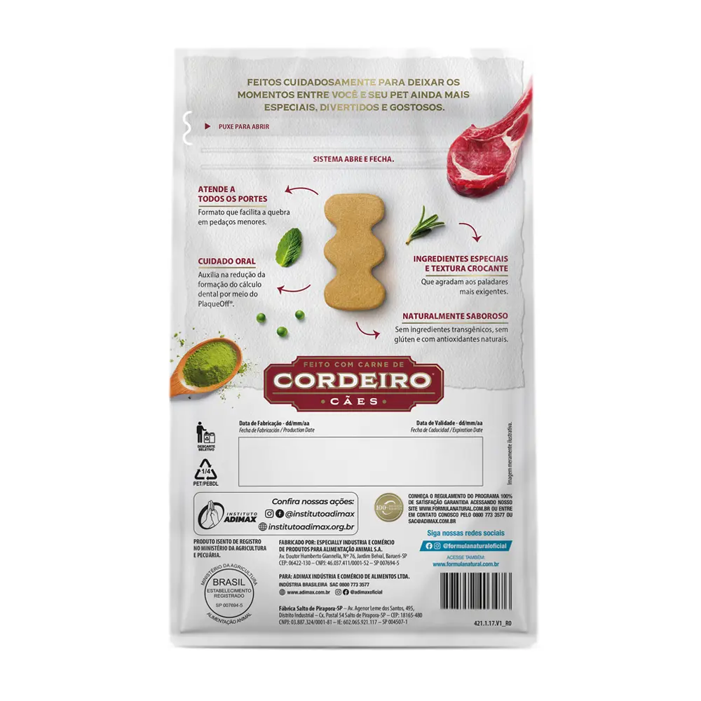 Cookies Fórmula Natural Fresh Meat Cães Adultos Cordeiro
