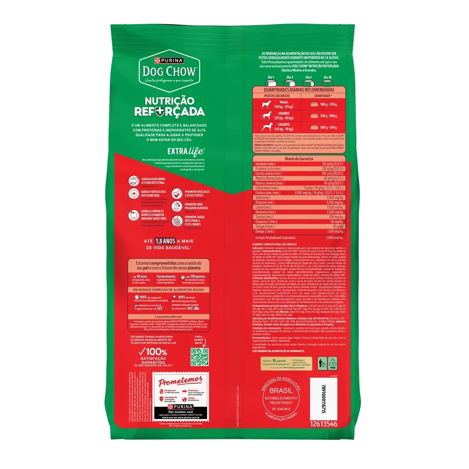 Ração Dog Chow Cães Adultos Médios e Grandes Carne, Frango e Arroz