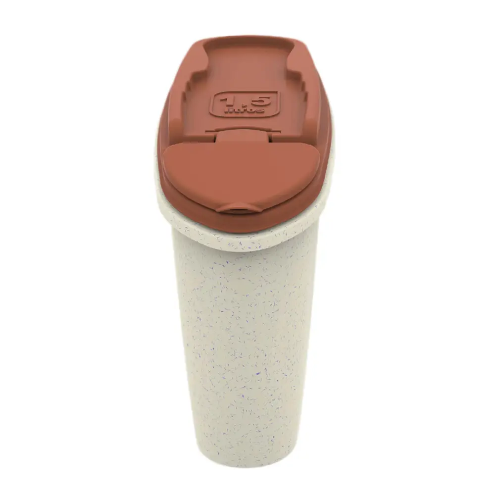 Porta-Ração Dispenser Home Plast Pet Mármore e Terra Vermelha