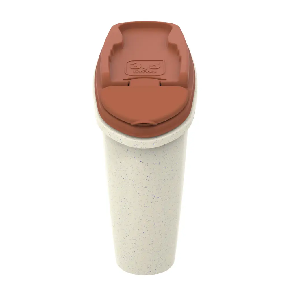 Porta-Ração Dispenser Home Plast Pet Mármore e Terra Vermelha