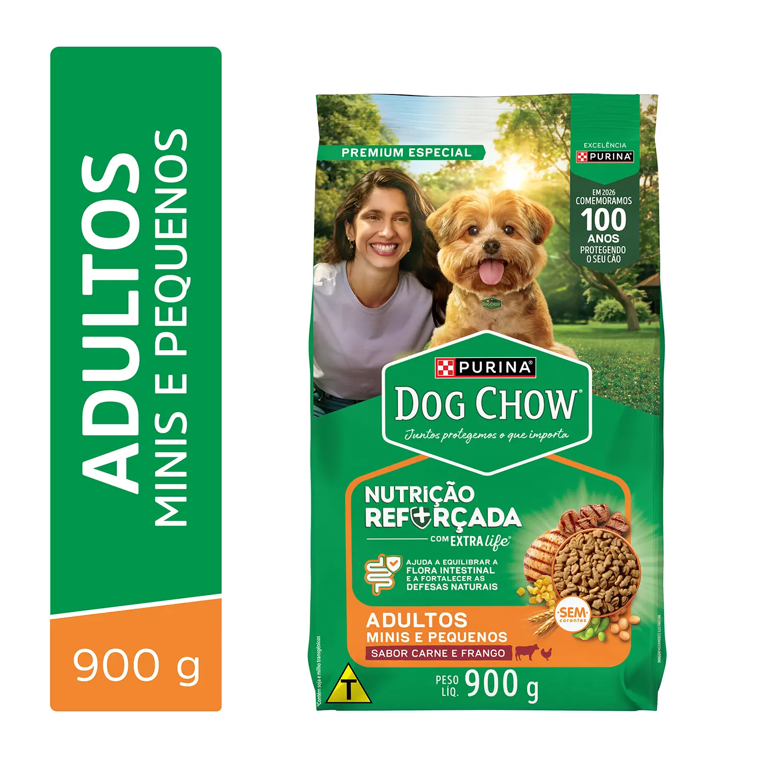 Ração Dog Chow Cães Adultos Minis e Pequenos Carne, Frango e Arroz Ração Dog Chow Cães Adultos Minis e Pequenos Carne, Frango e Arroz