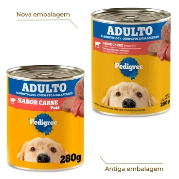 Racao-Umida-Pedigree-Pate-de-Carne-nova-embalagem