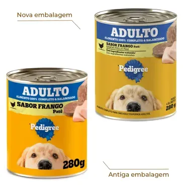 Racao-Umida-Pedigree-Caes-Adultos-Pate-de-Frango-nova-embalagem