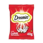 Petisco Dreamies para Gatos Adultos Carne Tentadora