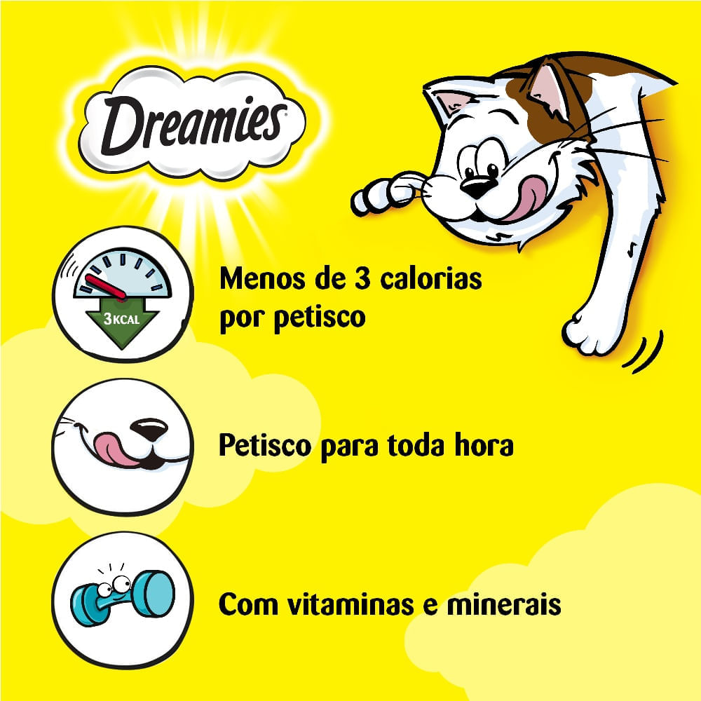 Petisco Dreamies Salmão Irresistível Gatos Adultos