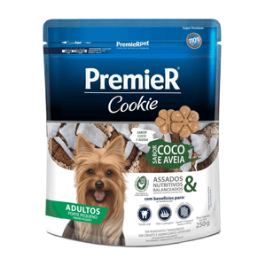 Cookie Premier Cães Adultos Porte Pequeno Coco e Aveia - 250 g