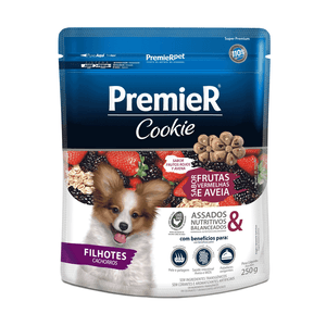 Cookie Premier Cães Filhotes Frutas Vermelhas e Aveia - 250 g
