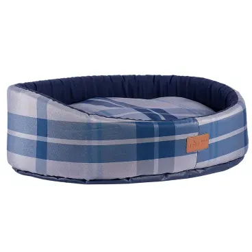 Cama-Oval-Buddy-Fabrica-Pet-Xadrez