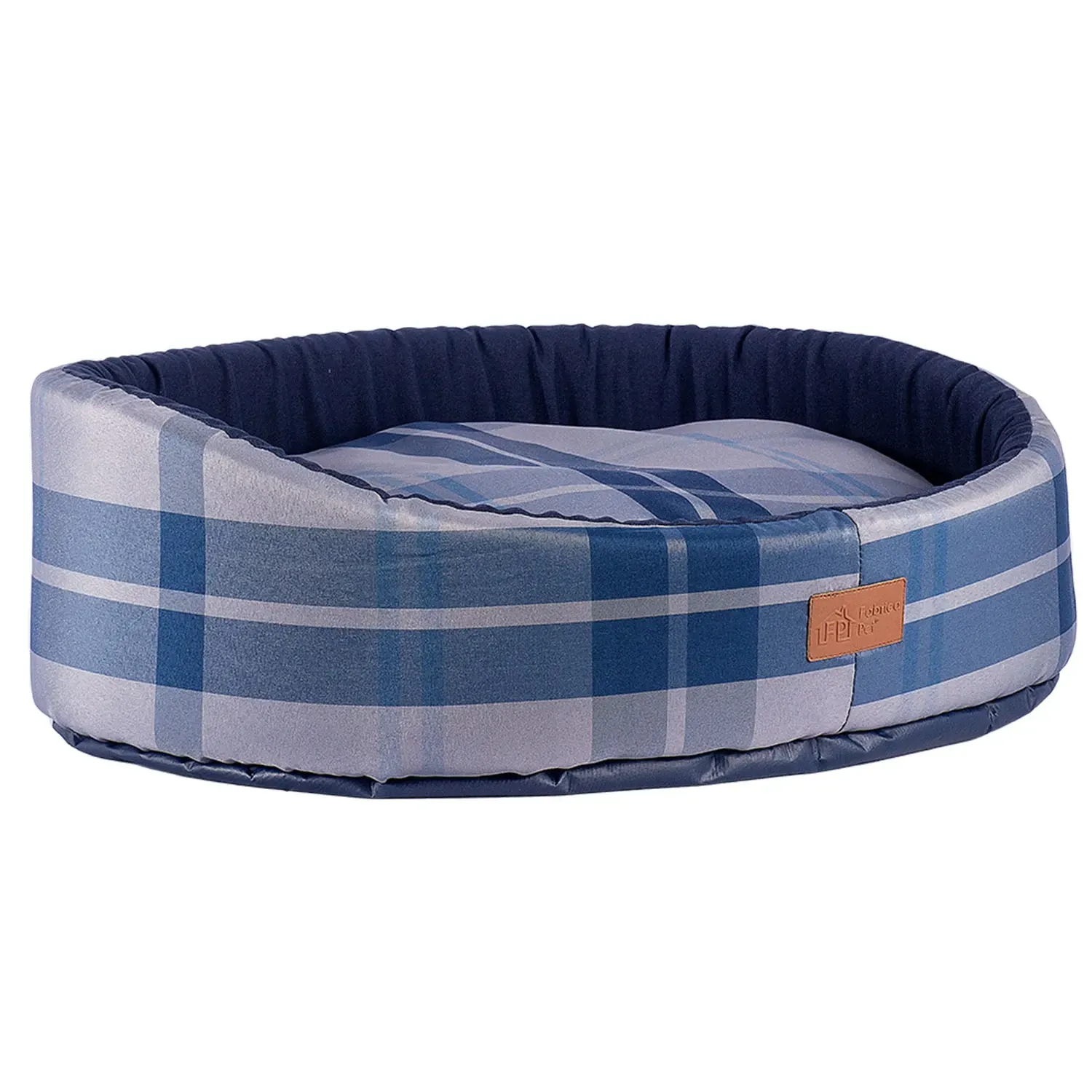 Cama Oval Buddy Fábrica Pet Xadrez