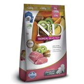 Ração N&D Tropical Selection Cães Puppy Medium e Maxi Suíno