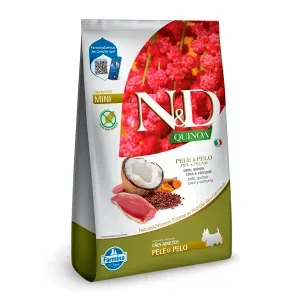 Ração N&D Quinoa Pele e Pelo Cães Adultos Raças Mini Pato – 2,5 kg