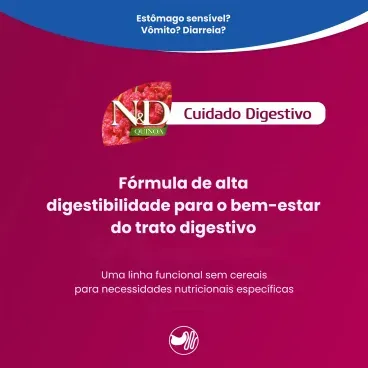 5-Racao N-D Quinoa Cuidado Digestivo Caes Adultos Mini Cordeiro
