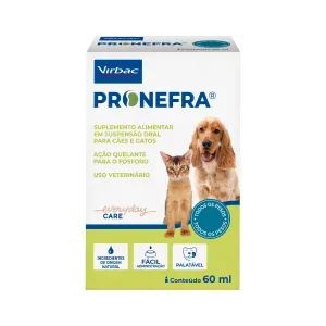 Suplemento Alimentar Pronefra para Cães e Gatos Virbac - 60ml