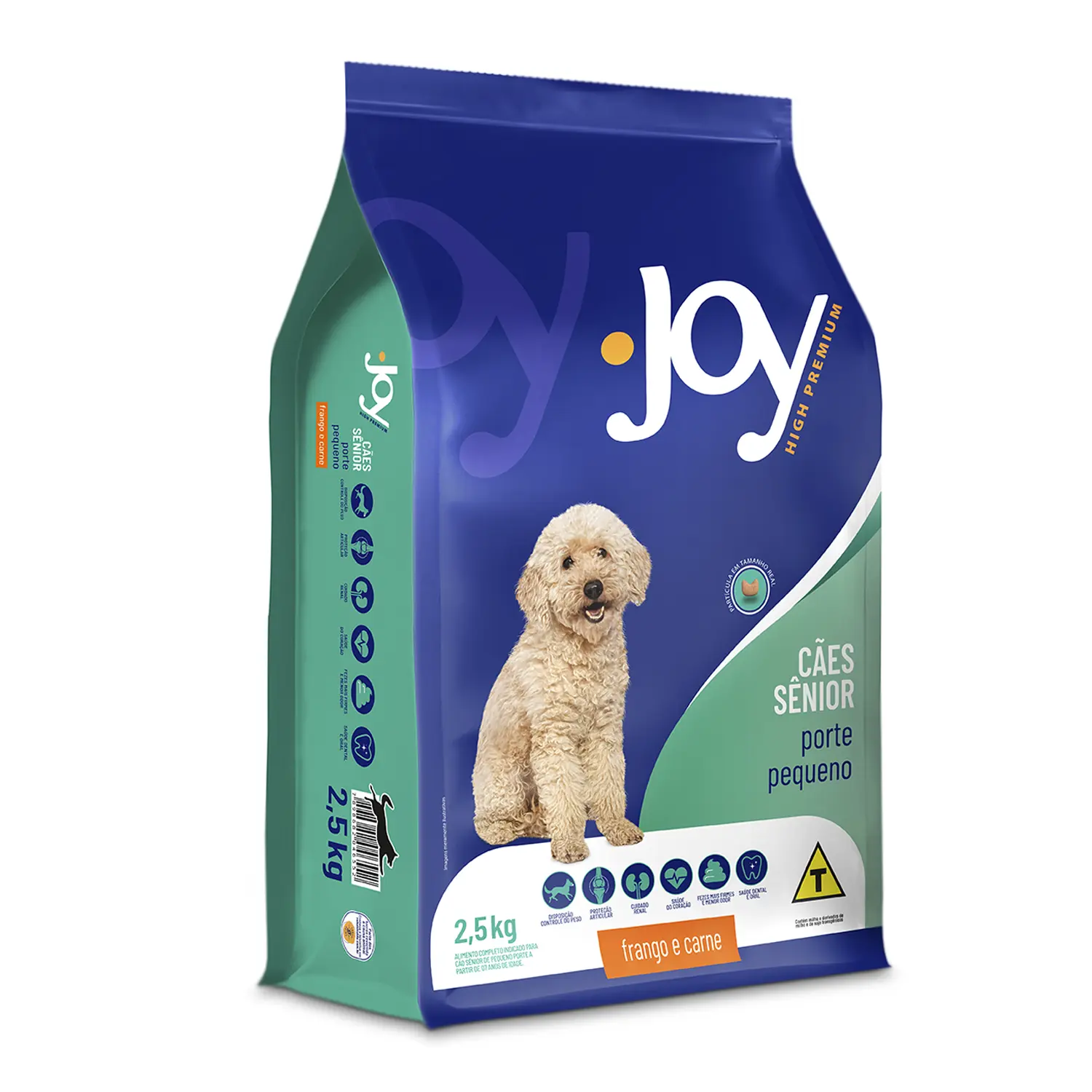 Ração Joy High Premium Cães Sênior Raças Pequenas Frango e Carne
