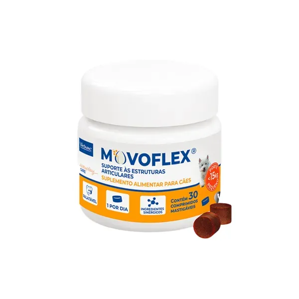 Suplemento Alimentar Movoflex 2g para Cães Virbac 30 comprimidos