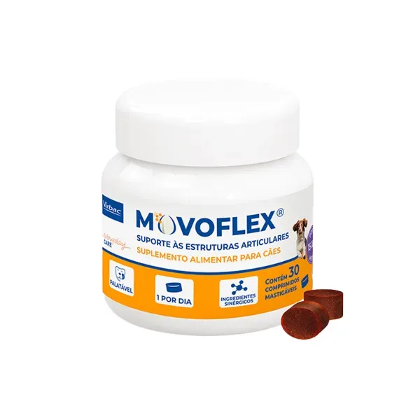 Suplemento Alimentar Movoflex 4g para Cães Virbac 30 comprimidos