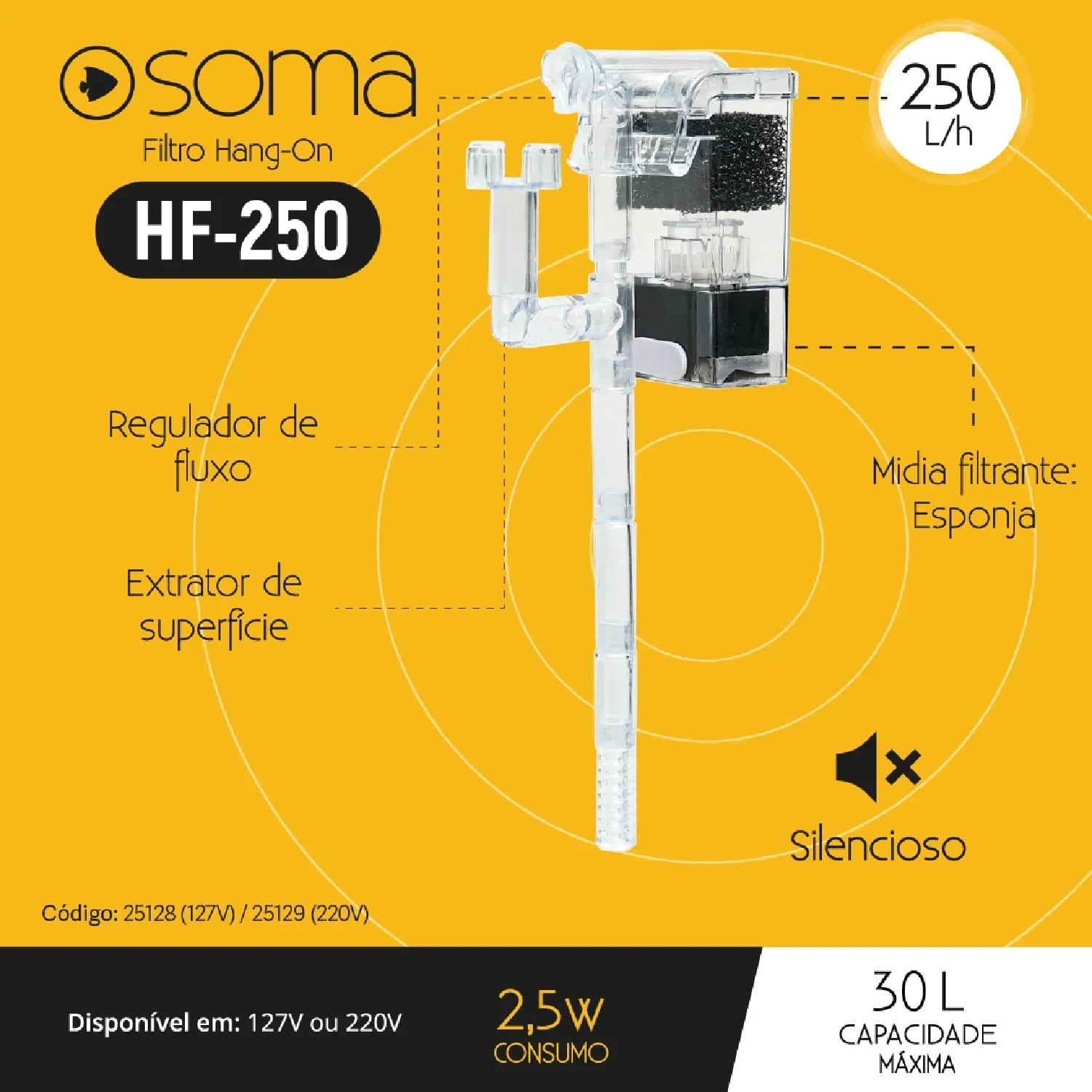 Filtro Externo Hang-on Soma HF-250