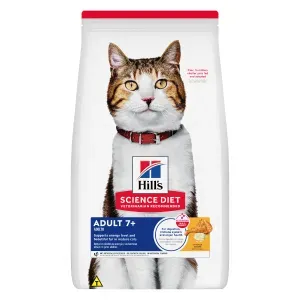 Ração Hill's Science Diet Adulto 7+ para Gatos Idosos Sabor Frango - 3,17 kg