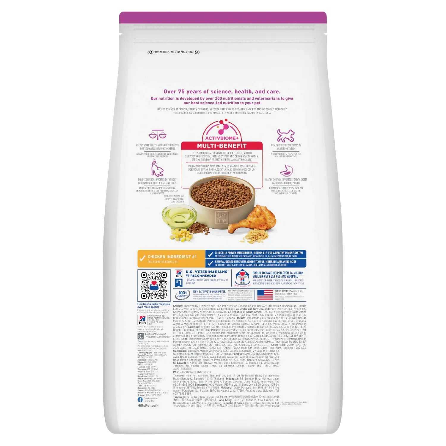 Ração Hill's Science Diet Adulto 7+ para Cães Idosos Pequenos e Mini Sabor Frango