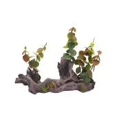 Enfeite para Aquário Tronco com Plantas Aquária