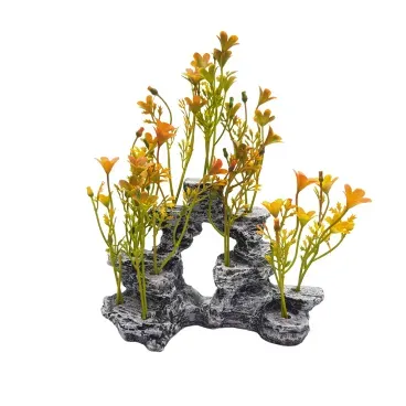 enfeite-para-aquario-rocha-com-plantas-aquaria