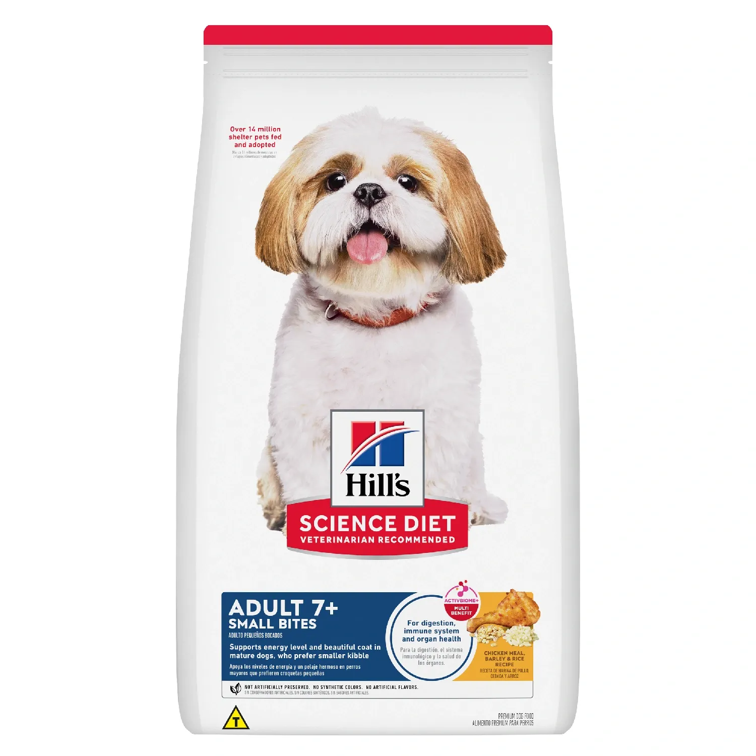 Ração Hill's Science Diet Adulto 7+ Pedaços Pequenos Cães Idosos Sabor Frango