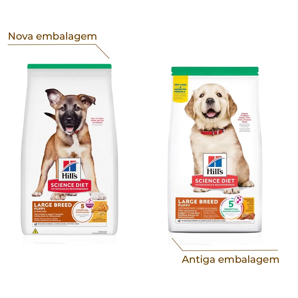 Ração Hill's Science Diet Cães Filhotes Raças Grandes Sabor Frango