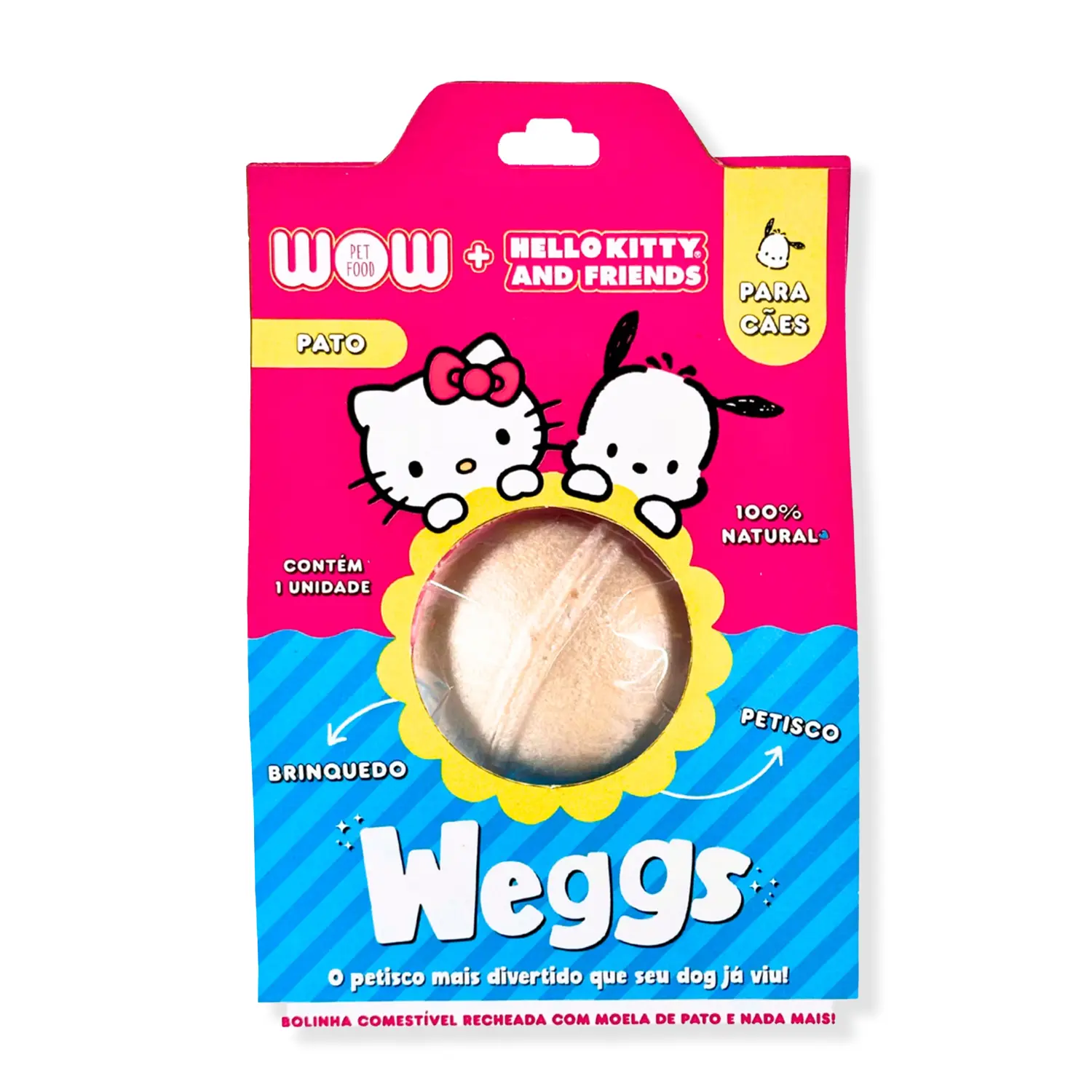 Petisco Weggs para Cães Hello Kitty Pato Wow