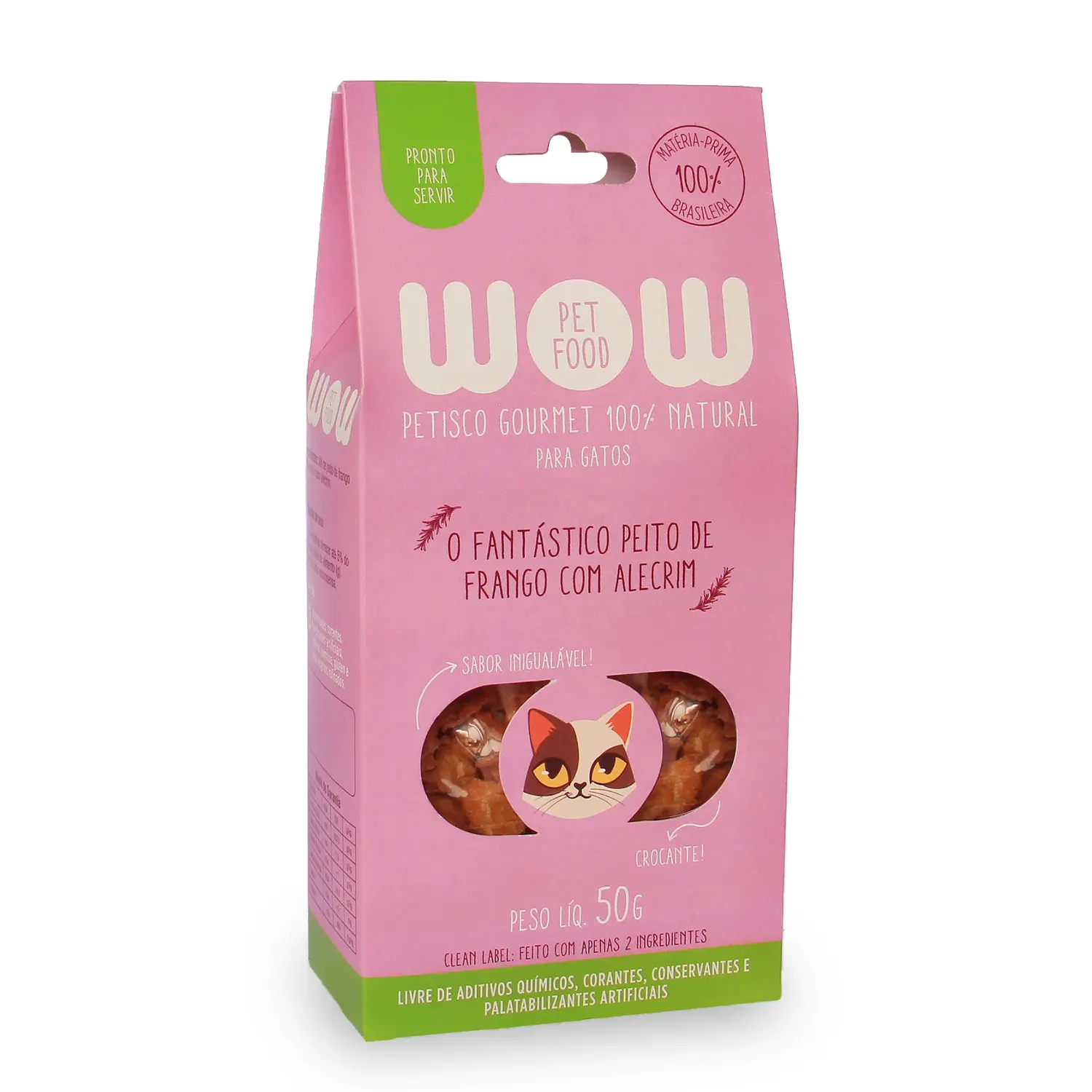 Petisco Gourmet para Gatos Frango e Alecrim Wow