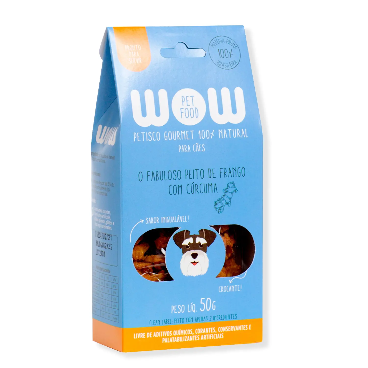 Petisco-Gourmet-para-Caes-Frango-e-Curcuma-Wow