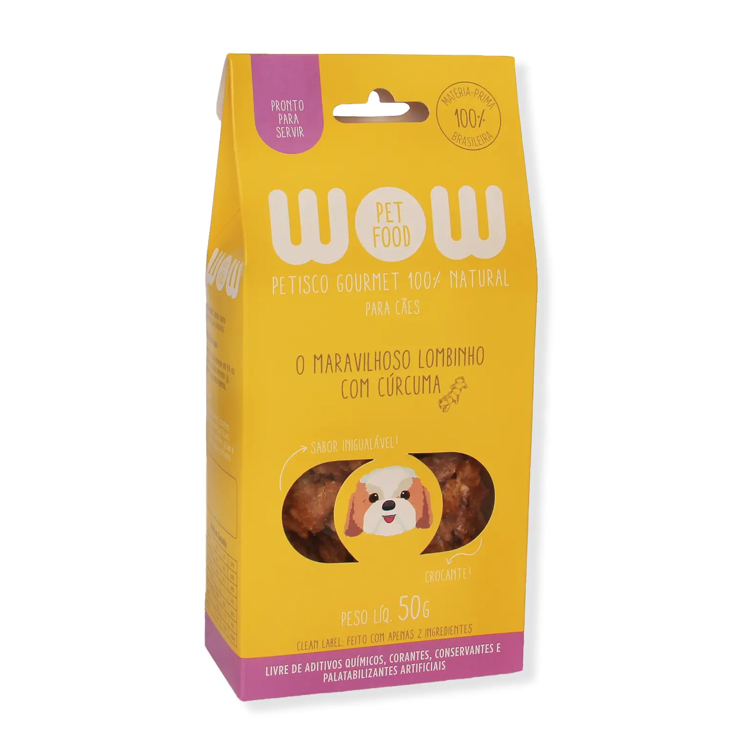 Petisco Gourmet para Cães Lombinho e Cúrcuma Wow