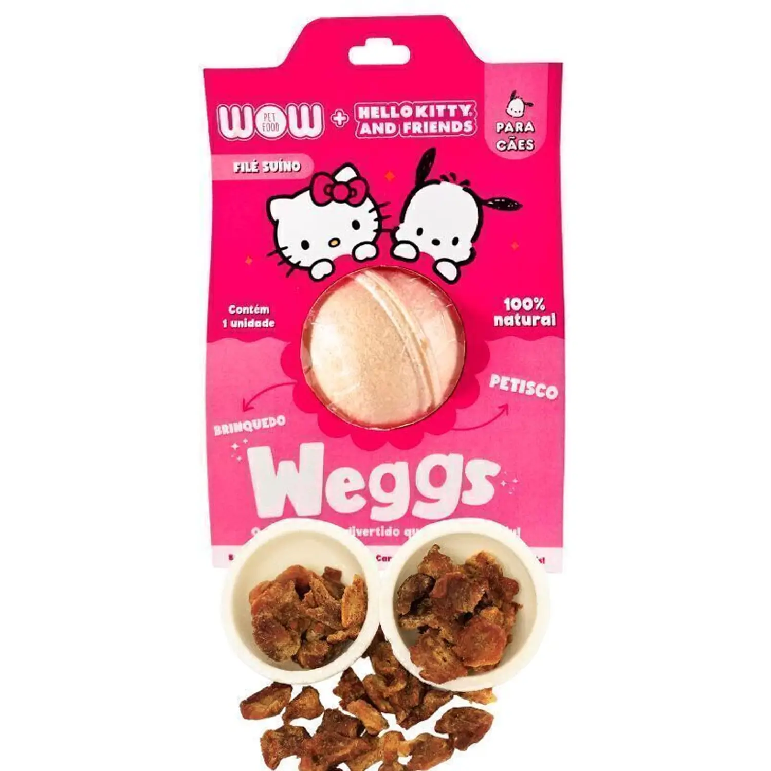 Petisco Weggs para Cães Hello Kitty Lombinho Wow
