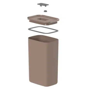 5-Porta Racao Retangular Marrom Ou 2.3L